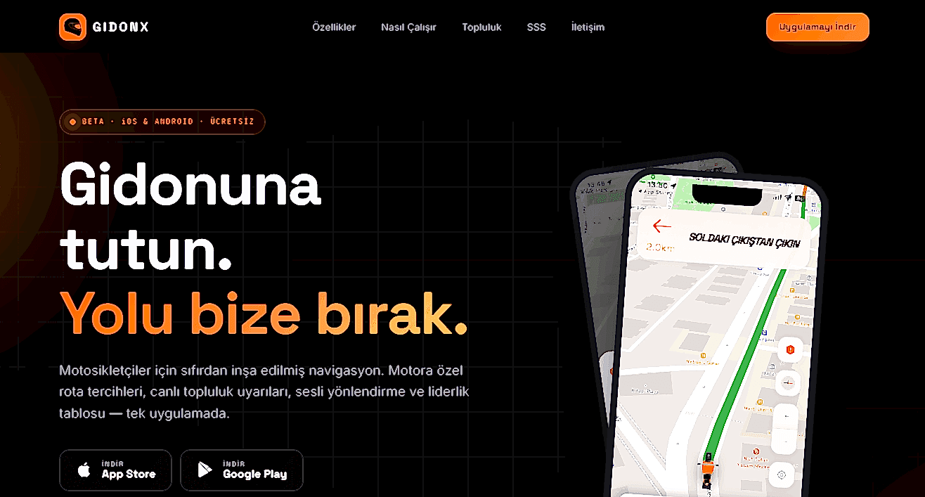 Gidonx Motorsiklet Navigasyon Uygulaması